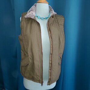 Canvas quilted outdoor Conceal Carry Vest w/inside pocket -L